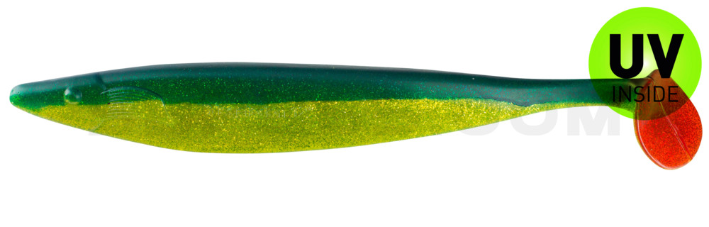 Megalodon 12" (ca. 30,0 cm) grün(chartreuse)-Glitter / blau