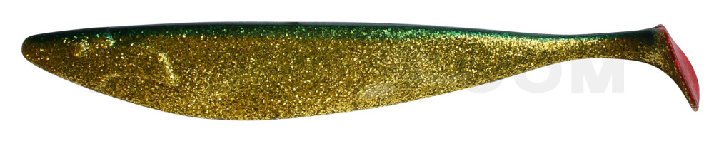 Megalodon 12" (ca. 30,0 cm) klar gold-Glitter / blau