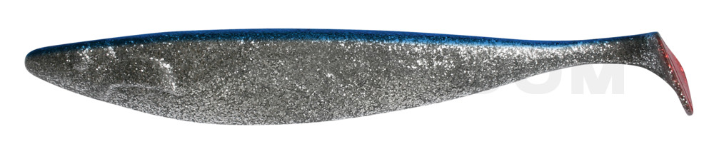 Megalodon 12" (ca. 30,0 cm) klar silber-Glitter / blau