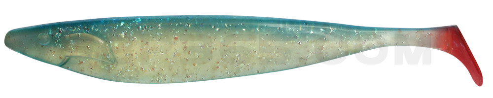 Megalodon 12" (ca. 30,0 cm) kristall-Mylar Glitter-blau