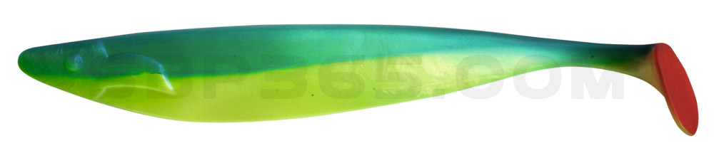 Megalodon 15" (ca. 40,0 cm) perlgrün / blau