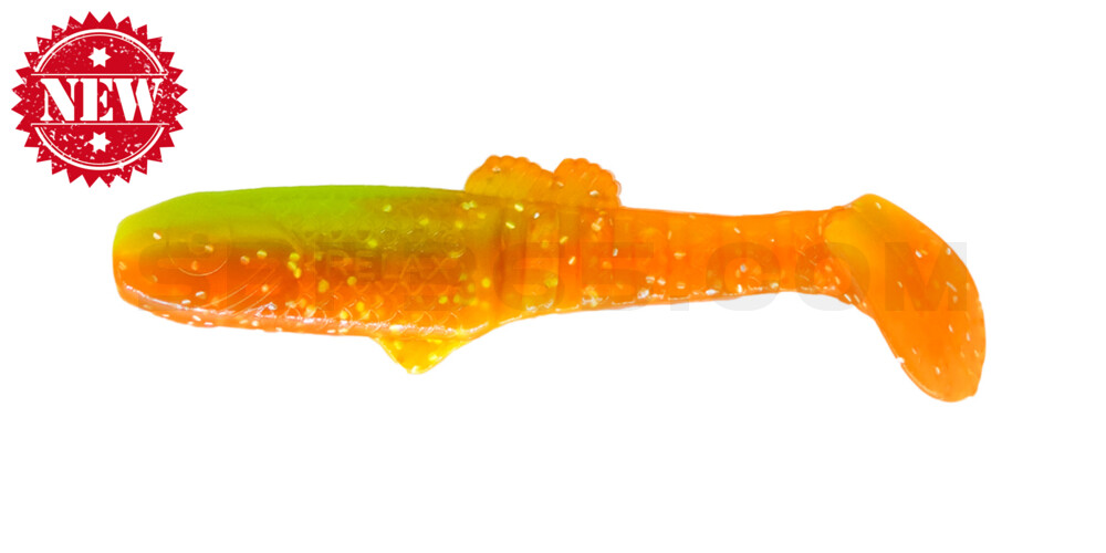 Montana 3,5" (ca. 10,5 cm) orange-Glitter / fluogrün-Glitter
