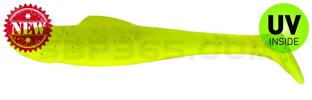 Ohio 4" (ca. 11,0 cm) fluogelb  / fluogrün-Glitter