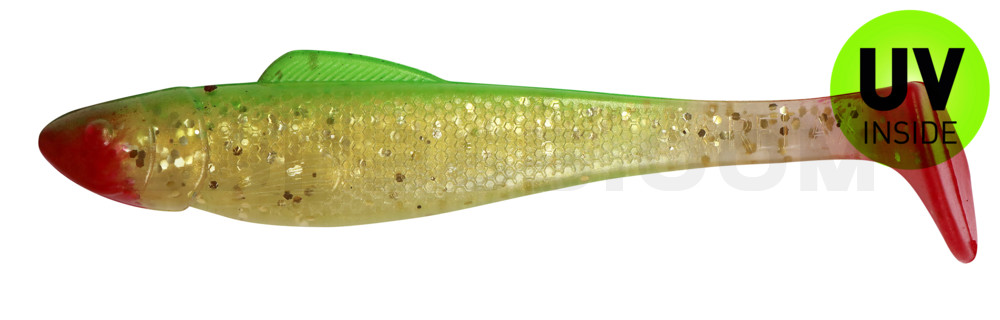 Ohio 4" (ca. 11,0 cm) milchgold-Glitter / grün