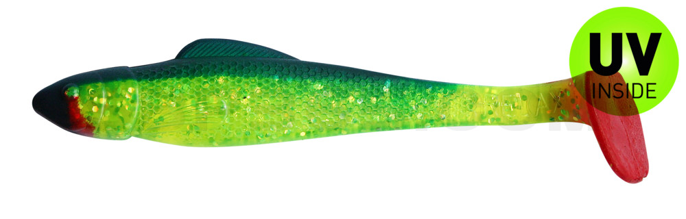 Ohio 5" (ca. 13 cm) grün(chartreuse)-Glitter / blau