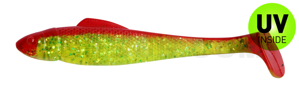 Ohio 5" (ca. 13 cm) grün(chartreuse)-Glitter / rot