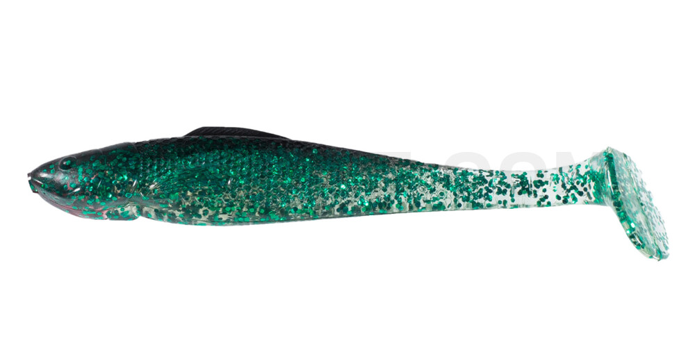 Ohio 5" (ca. 13 cm) klar grün-Jumboglitter / schwarz