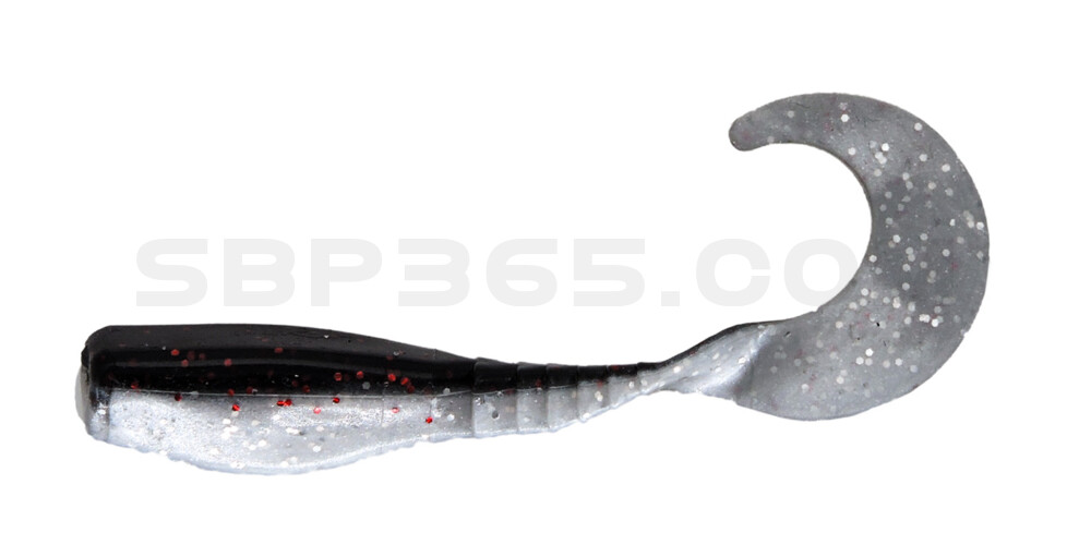 Curly Tail Crappie Minnow 2"  (ca. 5 cm) Black Neon/Pearl Silver