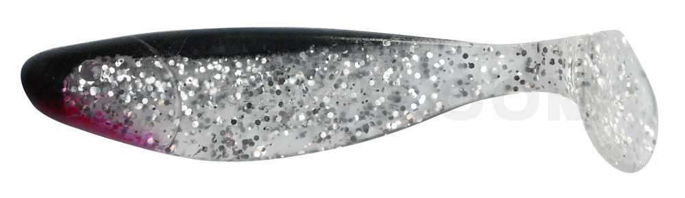 Jankes 4" (ca. 11,0 cm) klar silber glitter / schwarz