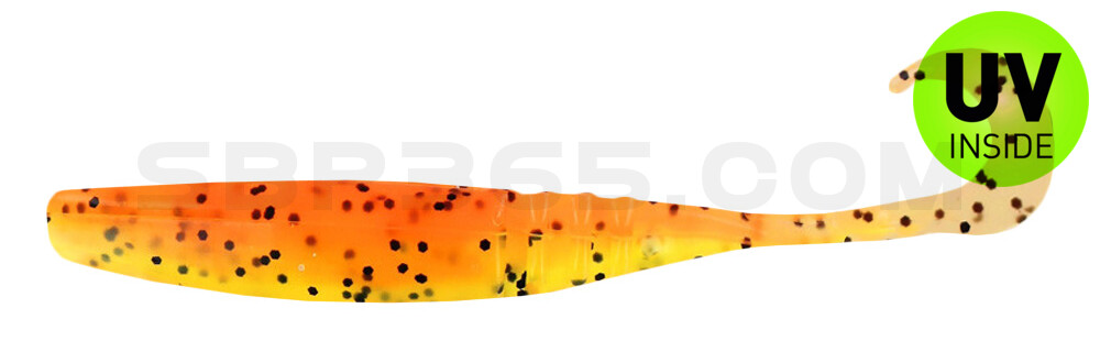 Jointed Jerk Minnow Curl Tail 5.5" (ca. 13 cm) im Zip Bag Candy Corn