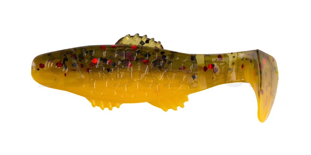 Killer Shad 2" (ca. 5,0 cm) gelb / Watermelon Glitter