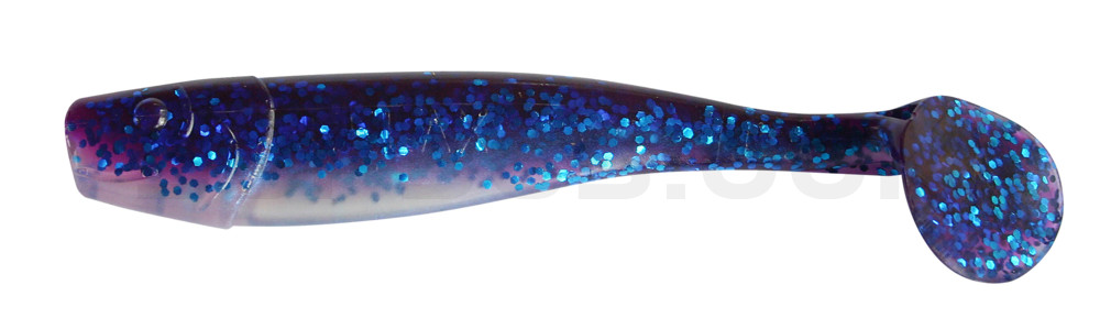 King-Shad 3" (ca. 8,0 cm) blauperl / violett-electric blue Glitter