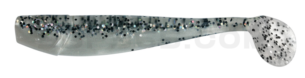 King-Shad 3" (ca. 8,0 cm) perlweiss / klar salt´n pepper Glitter