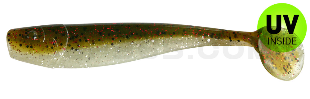 King-Shad 4" (ca. 11,0 cm) selbstleuchtend glitter / Kaulbarsch