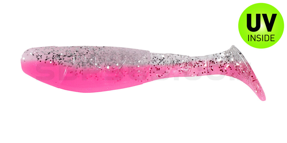 Kopyto-Classic 2,5" (ca.7 cm) im Original Relax ZIP BAG bubblegum / klar silber Glitter
