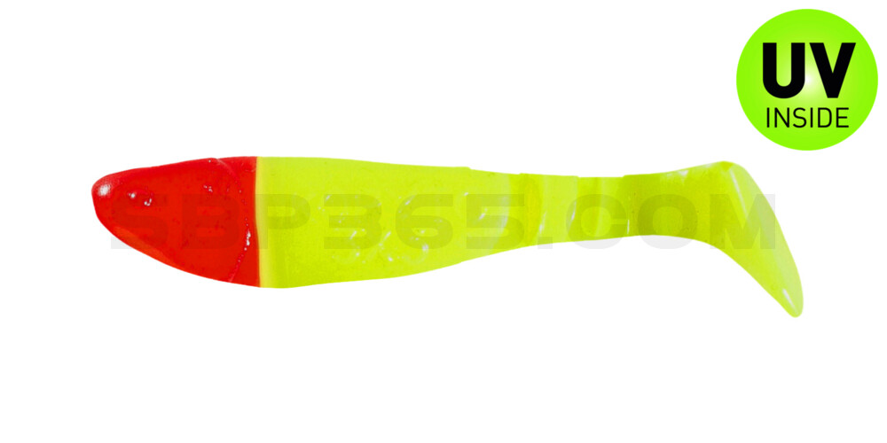 Kopyto-Classic 2,5" (ca.7 cm) im Original Relax ZIP BAG fluogelb / red head