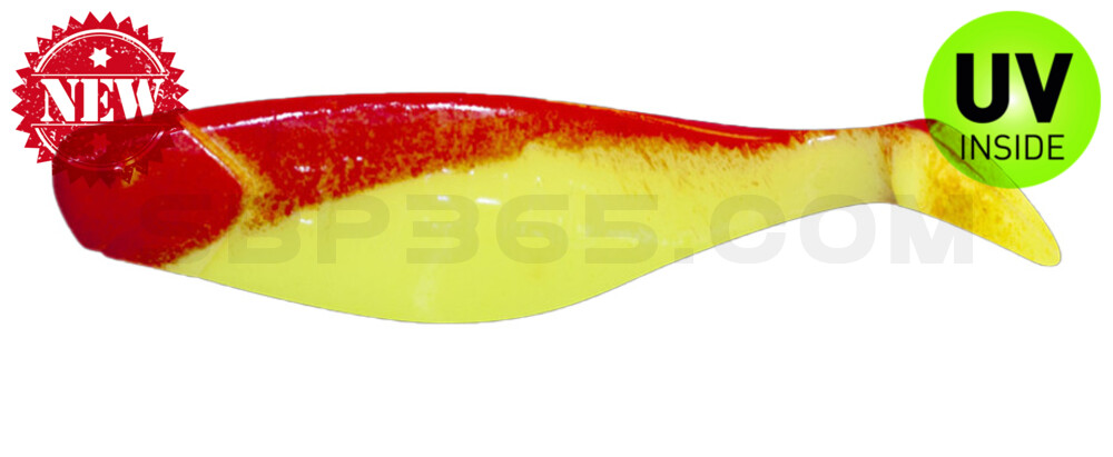 Shad 3" (ca. 8,0 cm) fluogelb / rot