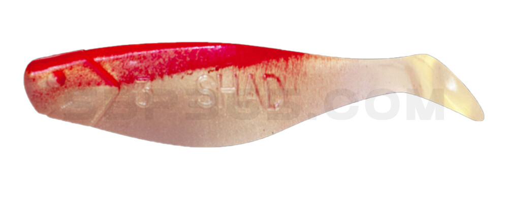 Shad 3" (ca. 8,0 cm) goldperl / rot