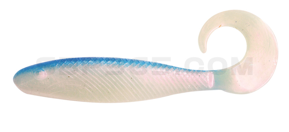 Shad Grub 4" (ca. 12,0 cm) perl / blau