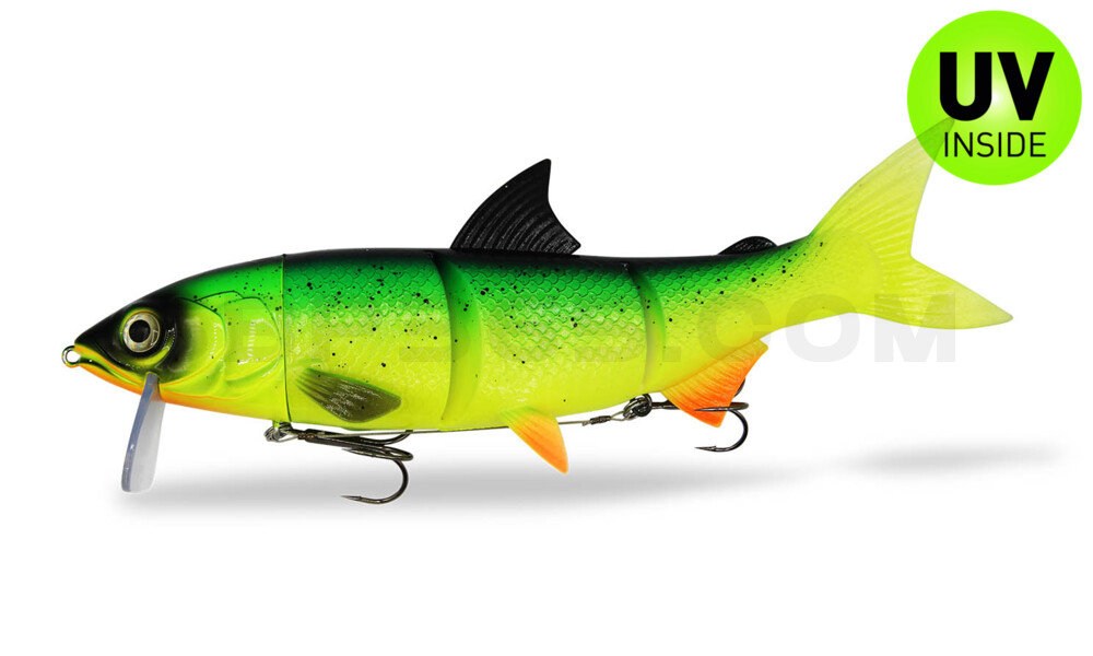 RenkyOne - Hybrid Fishing Lure 10" (ca. 25cm) slow sinking im Hartschalenblister Green Inferno