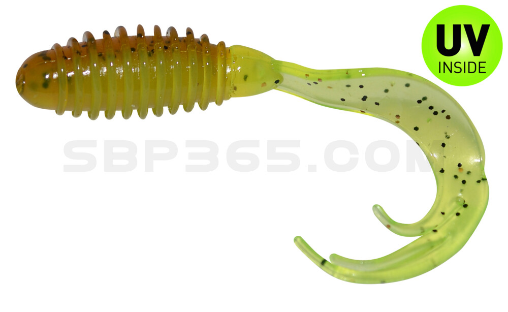 Ring Triple Grub 2"(ca. 4,7 cm) Pumkin Chartreuse