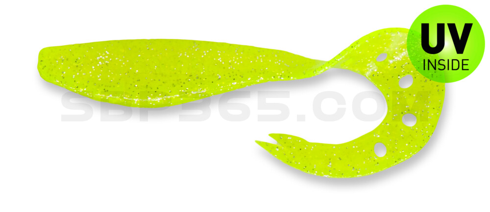 Sandra 2" (ca. 5 cm) grün(chartreuse)-Glitter