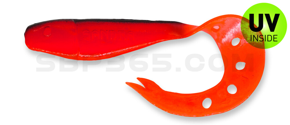 Sandra 4,5" ( ca. 12 cm) feuerrot / schwarz