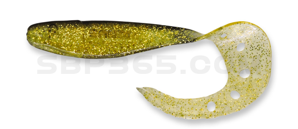 Sandra 4,5" ( ca. 12 cm) klar gold-Glitter / schwarz