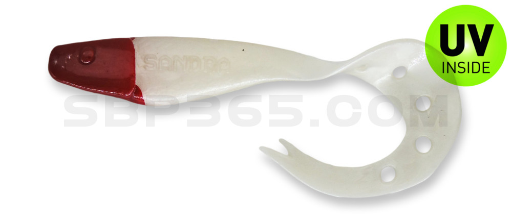 Sandra 9" (ca. 23 cm) perlweiss / Red Head