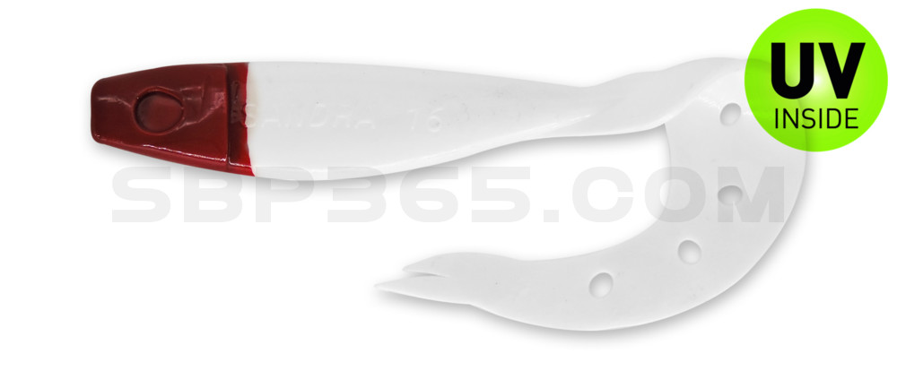 Sandra 9" (ca. 23 cm) reinweiss / Red Head