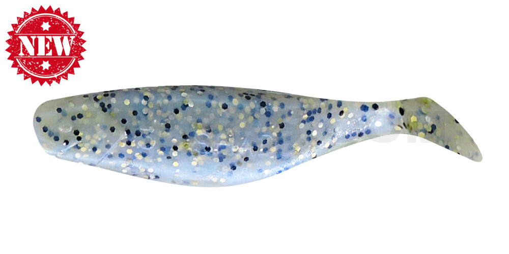 Shad 3" (ca. 8,0 cm) blauperl schwarzer glitter
