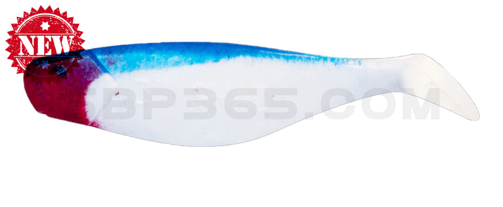 Shad 3" (ca. 8,0 cm) reinweiss / blau