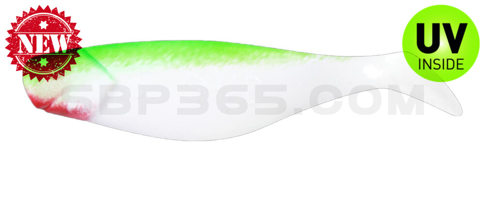 Shad 3" (ca. 8,0 cm) reinweiss / grün