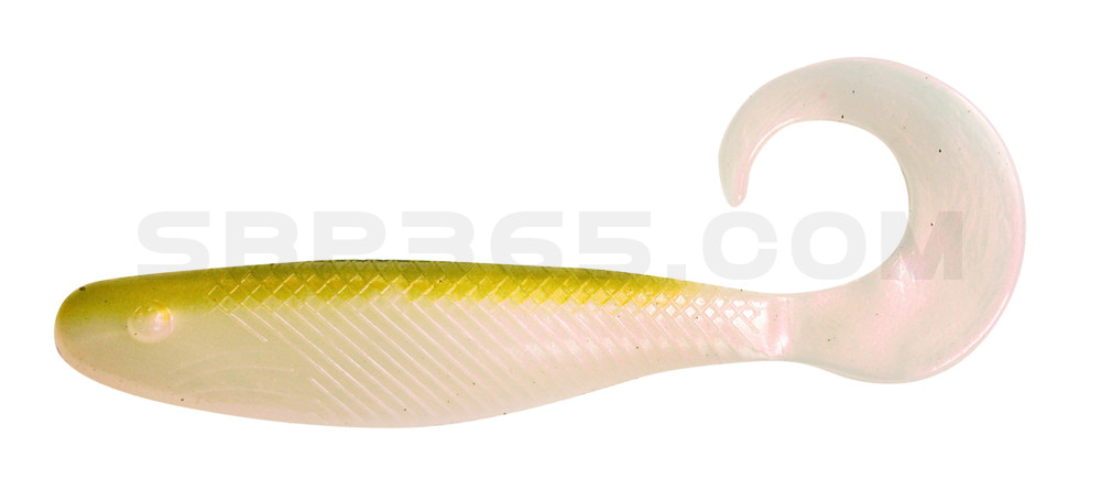 Shad Grub 2,5" (ca. 7,0 cm) perl / grün