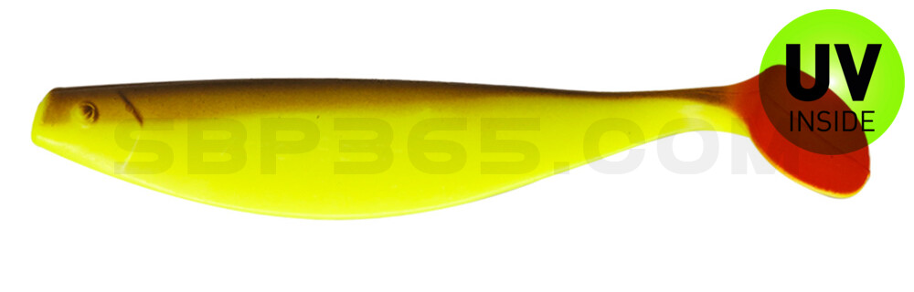 ShadXperts´ Xtra-Soft 7" (ca. 18,0 cm) fluogelb / braun