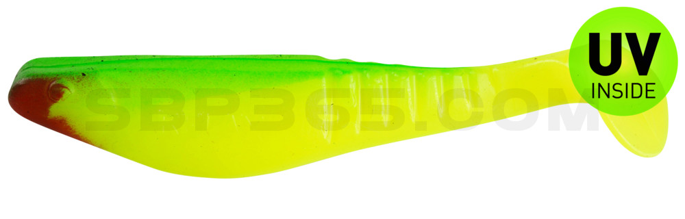 Shark 4" (ca. 11,0 cm) fluogelb / grün
