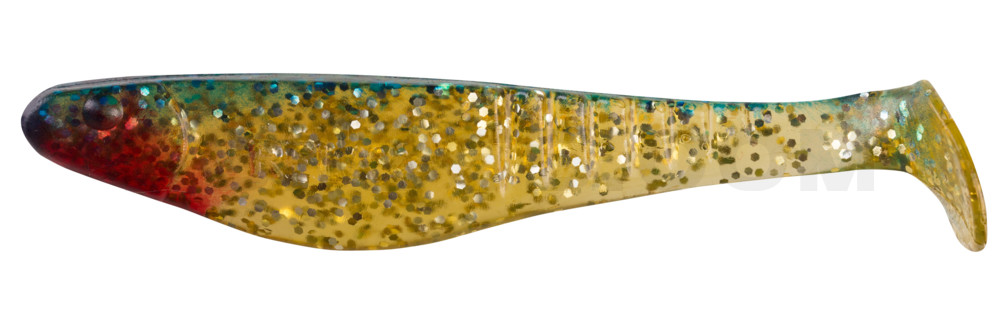 Shark 4" (ca. 11,0 cm) klar gold-Glitter / blau