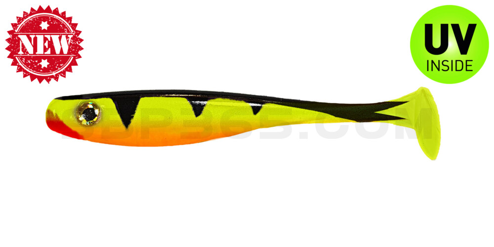 Suicide Shad 3,5" (ca. 9 cm) im Hartschalenblister Silk Tiger