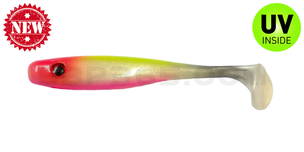 Suicide Shad 5" (ca. 13 cm) im Hartschalenblister Pink Lemonade