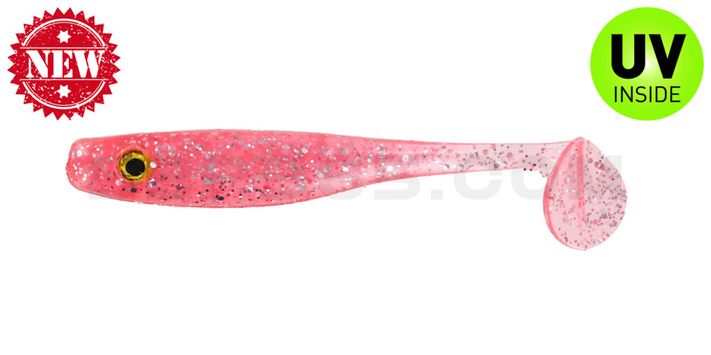 Suicide Shad 5" (ca. 13 cm) im Hartschalenblister Pink Silver