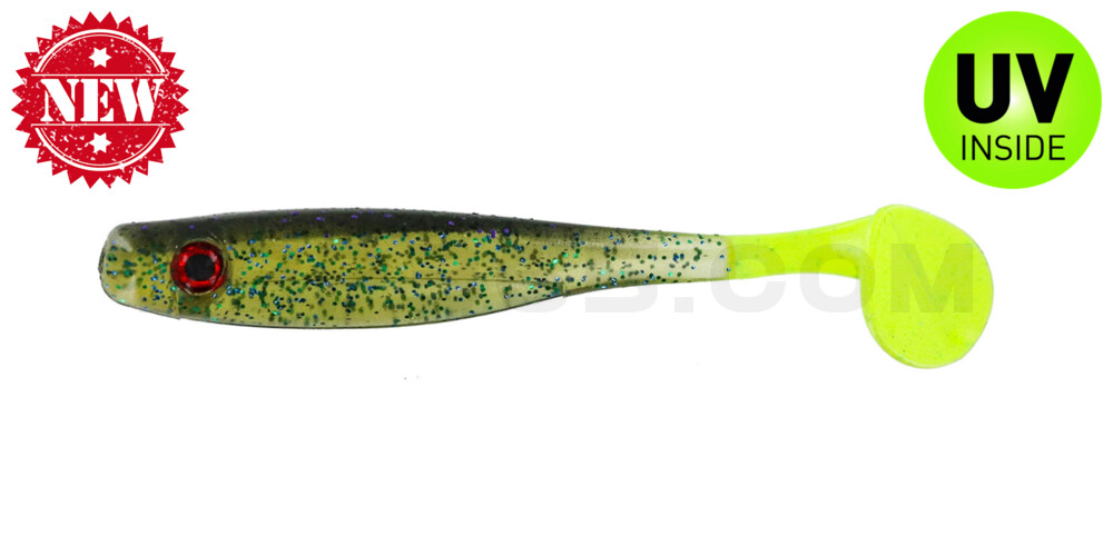 Suicide Shad 5" (ca. 13 cm) im Hartschalenblister Sprayed Grass/Chart Tail