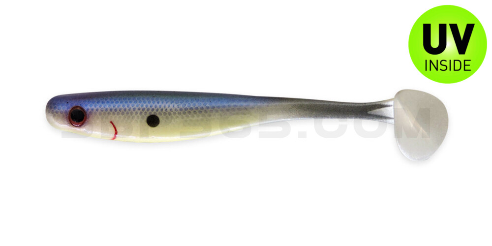 Suicide Shad 7" (ca. 17 cm) im Hartschalenblister Bling