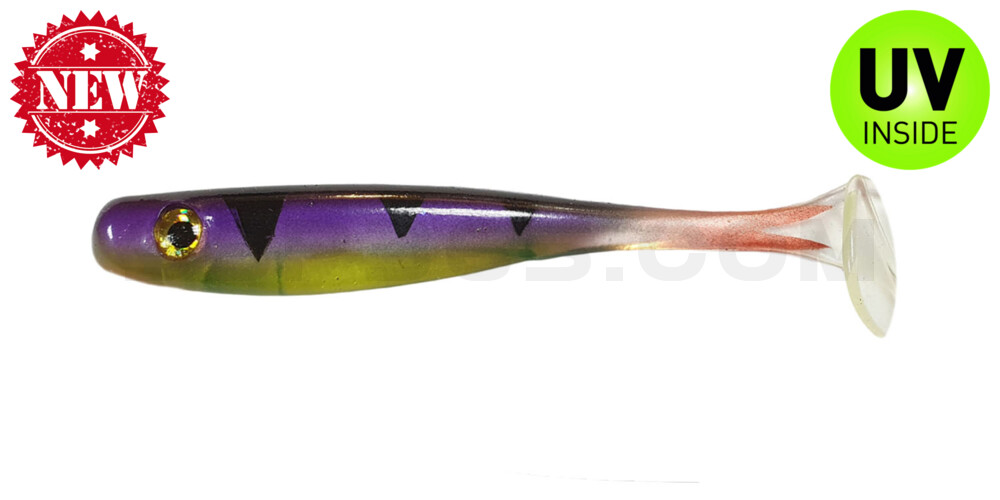Suicide Shad 7" (ca. 17 cm) im Hartschalenblister Purple Perch