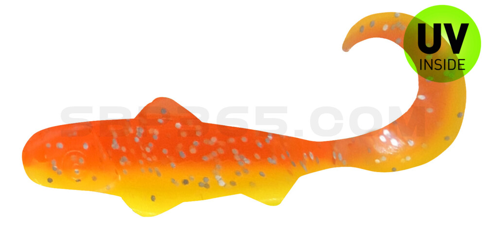 Super Banjo 3" (ca. 7,5 cm) fluogelb  / orange-silber Glitter