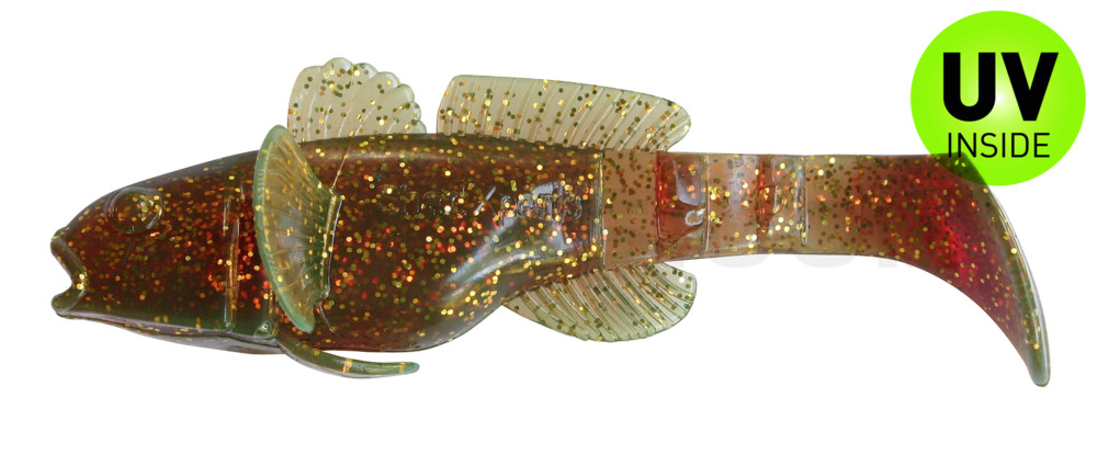 SX Bullhead 3,5" (10,5cm) (SCHWARZMEERGRUNDEL) motoroil-gold-glitter