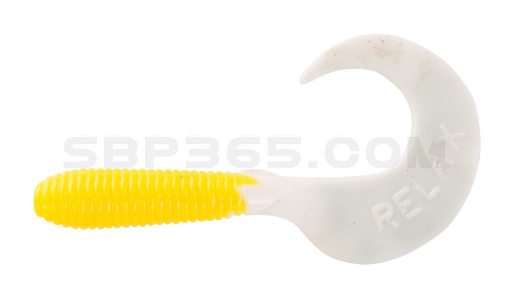 Twister 2,5" regulär (ca. 6,0 cm) gelb / reinweiss