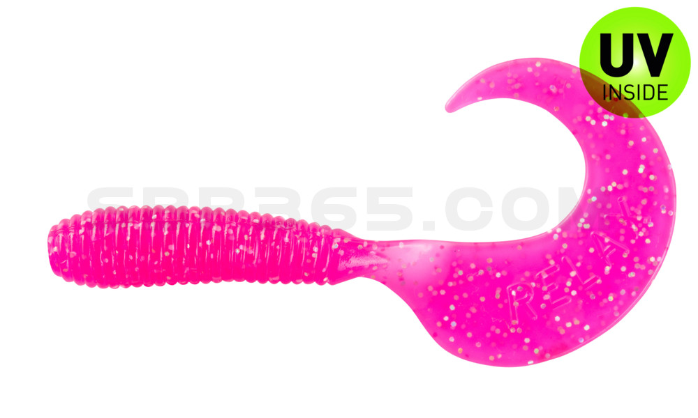 Twister 2,5" regulär (ca. 6,0 cm) hot pink glitter