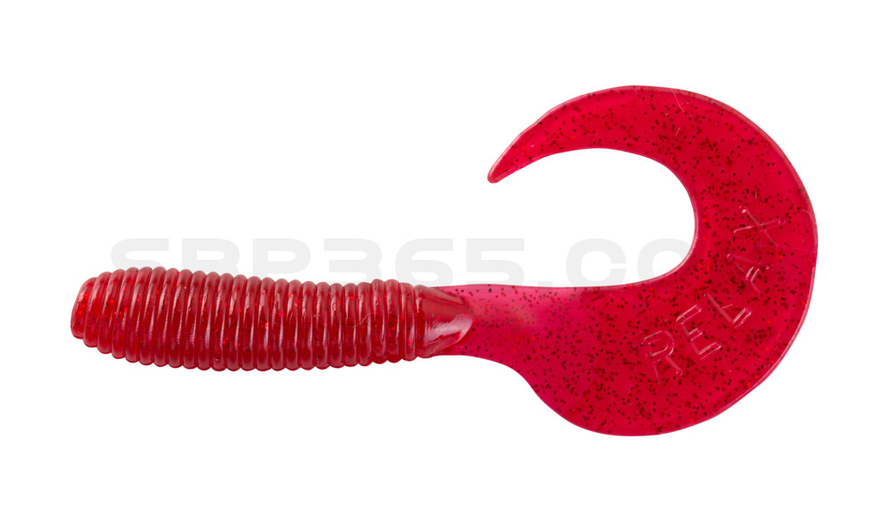 Twister 2,5" regulär (ca. 6,0 cm) rot transparent glitter