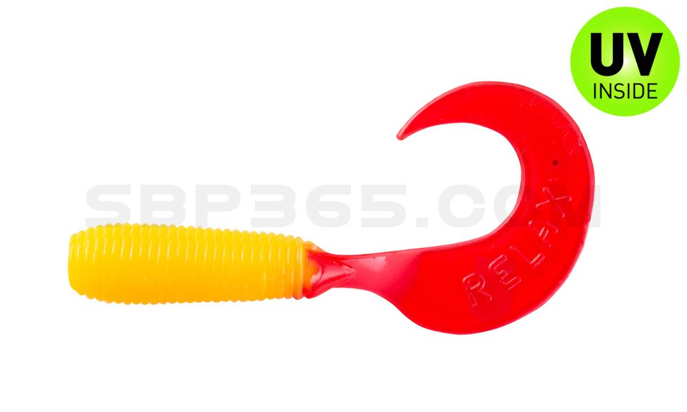 Twister 2" regulär (ca. 4,5 cm) gelb / red tail