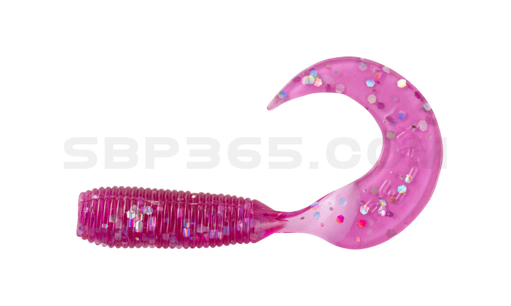 Twister 2" regulär (ca. 4,5 cm) violett transparent glitter
